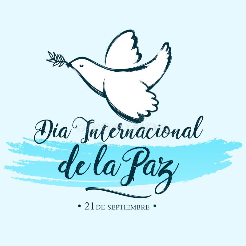 Diainternacional DE La Paz, Internationale dag van Vredes Spaanse vertaling vector illustratie Diainternacional DE La Paz, Internationale dag van Vredes Spaanse vertaling vector illustratie