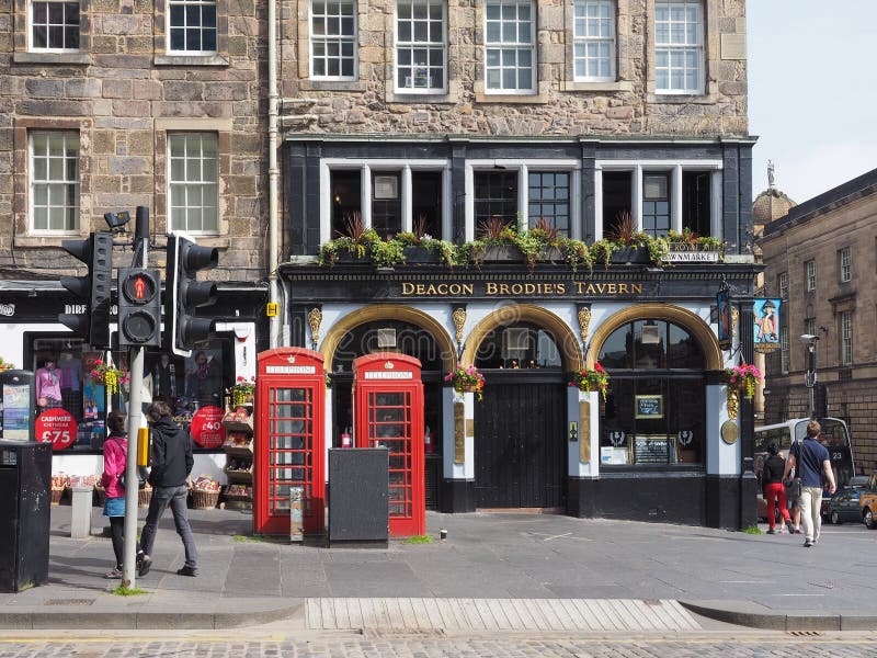 Diakon Brodies Tavernenkneipe in Edinburgh lizenzfreies stockbild Diakon Brodies Tavernenkneipe in Edinburgh lizenzfreies stockbild