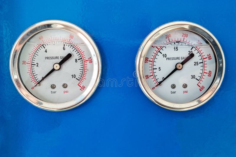 Dial pressure gauge stock photo. Image of indicator, console 45429784