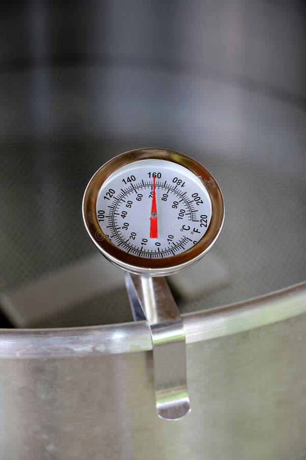 Dial Thermometer in Heating Water Stock Photo Image of mash, process