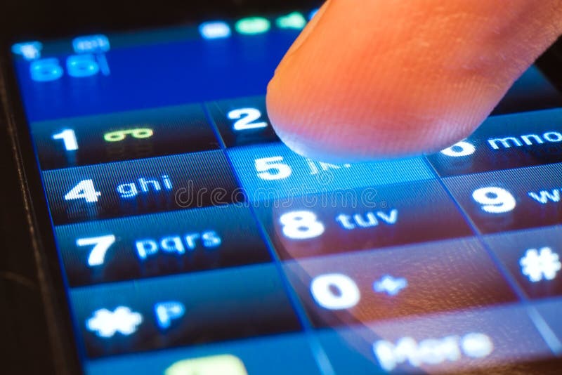 Dialing on smartphone stock photo Dialing on smartphone stock photo