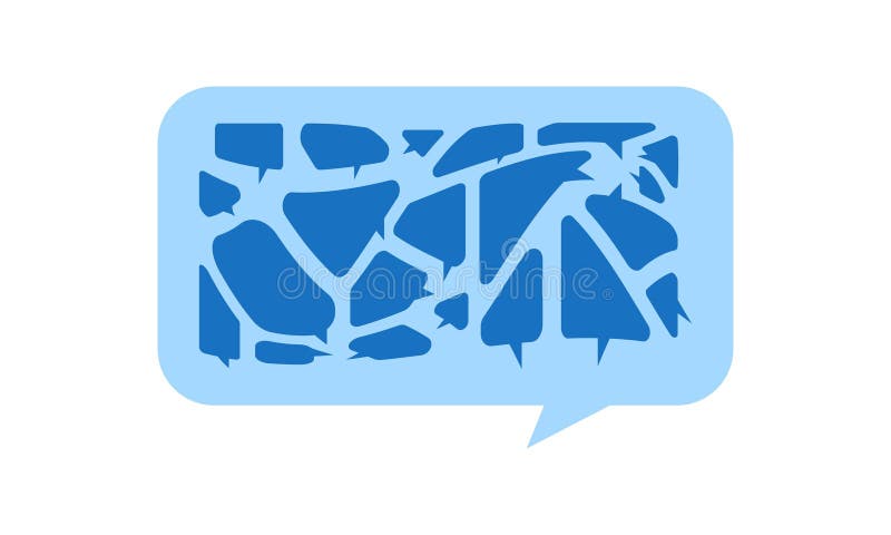 Dialog despre chat. concept de comunicare cu bule de vorbire. forme geometrice colorate. discuție conversație vector illustration