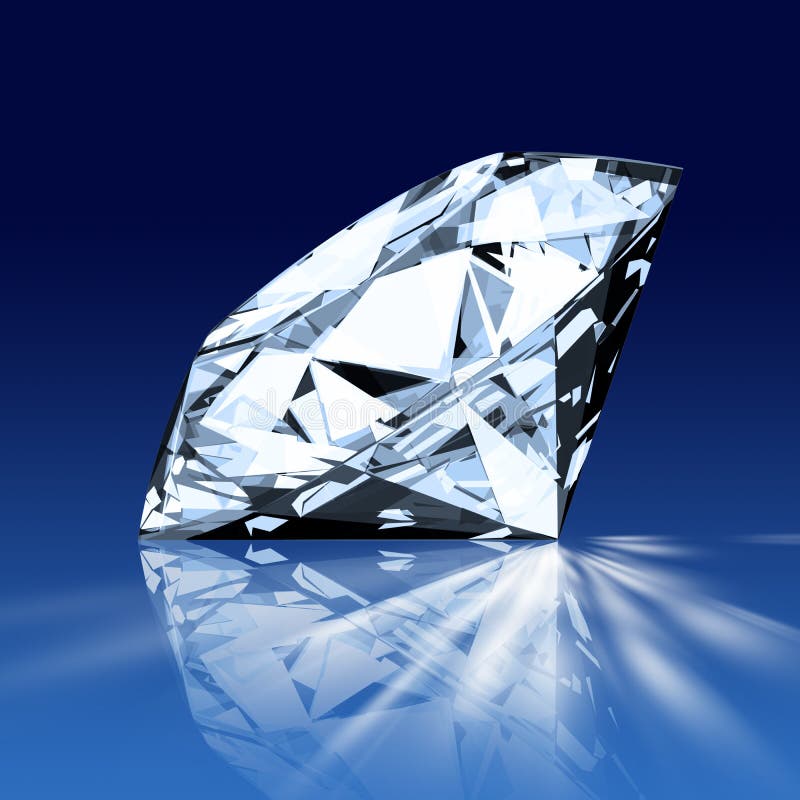 Diamant bleu simple illustration de vecteur