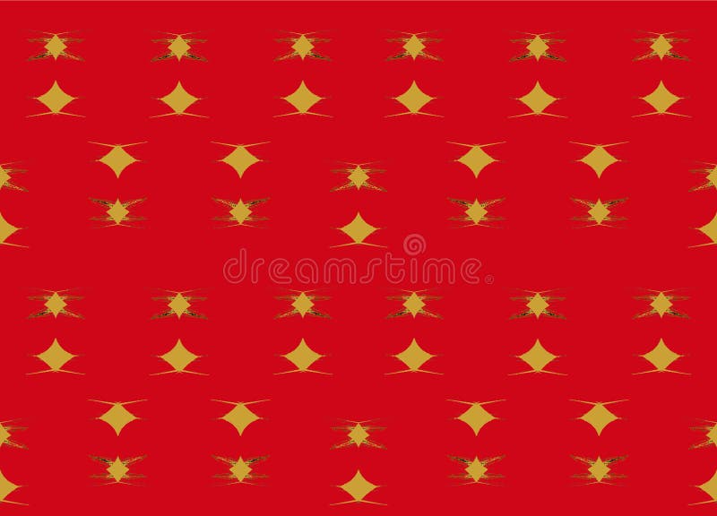 Diamant et étoiles réguliers en continu rouge et or illustration stock Diamant et étoiles réguliers en continu rouge et or illustration stock