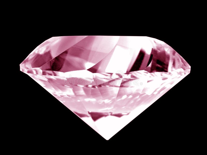 Diamant rose image stock. Image du cristal, macro, mariez - 3968681