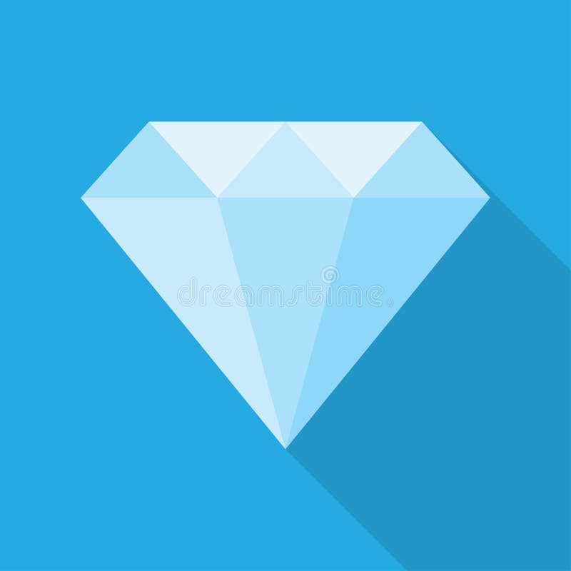 Diamante em um estilo liso ilustração royalty free Diamante em um estilo liso ilustração royalty free