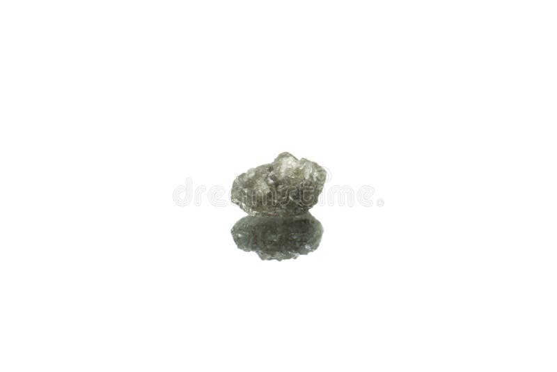 Diamante grezzo isolato fotografia stock Diamante grezzo isolato fotografia stock