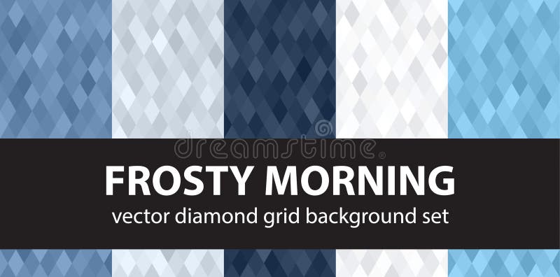 Diamantpatroon vastgesteld Frosty Morning royalty-vrije illustratie Diamantpatroon vastgesteld Frosty Morning royalty-vrije illustratie