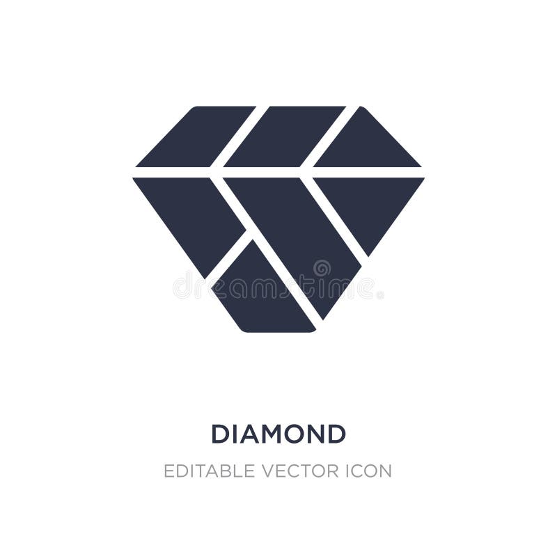 Diamantsymbol på vit bakgrund Enkel beståndsdelillustration från modebegrepp stock illustrationer Diamantsymbol på vit bakgrund Enkel beståndsdelillustration från modebegrepp stock illustrationer