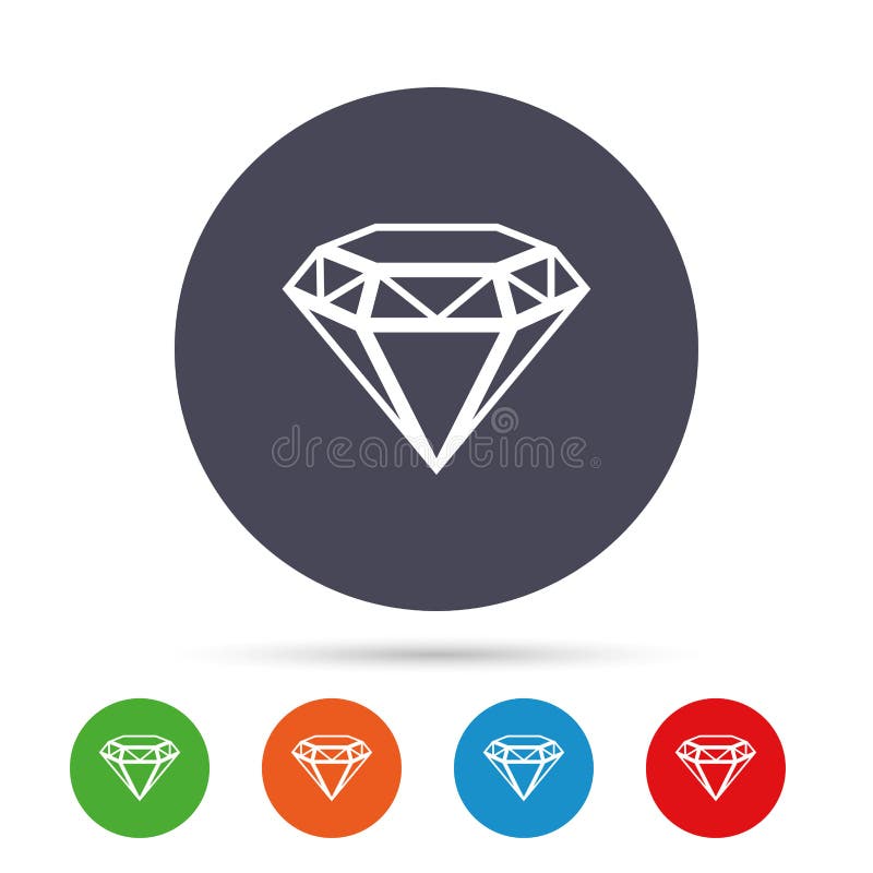 Diament szyldowa ikona Biżuteria symbol Klejnotu kamień royalty ilustracja Diament szyldowa ikona Biżuteria symbol Klejnotu kamień royalty ilustracja