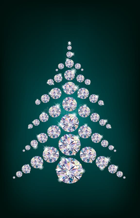 Diamentowa choinka royalty ilustracja Diamentowa choinka royalty ilustracja