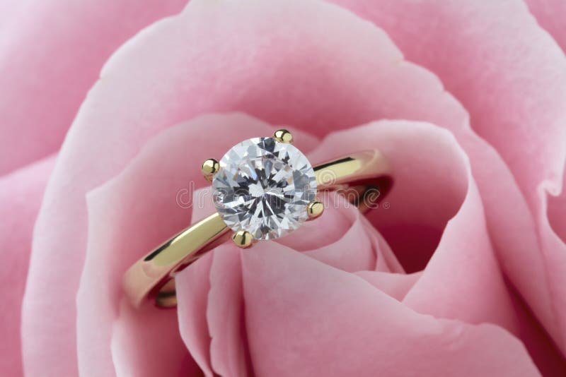 diamentowy pierścionek wzrastał zdjęcia stock diamentowy pierścionek wzrastał zdjęcia stock