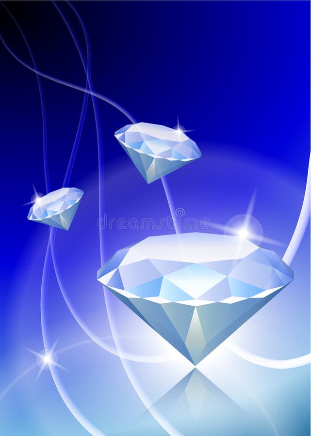 Diamond on Abstract Light Background