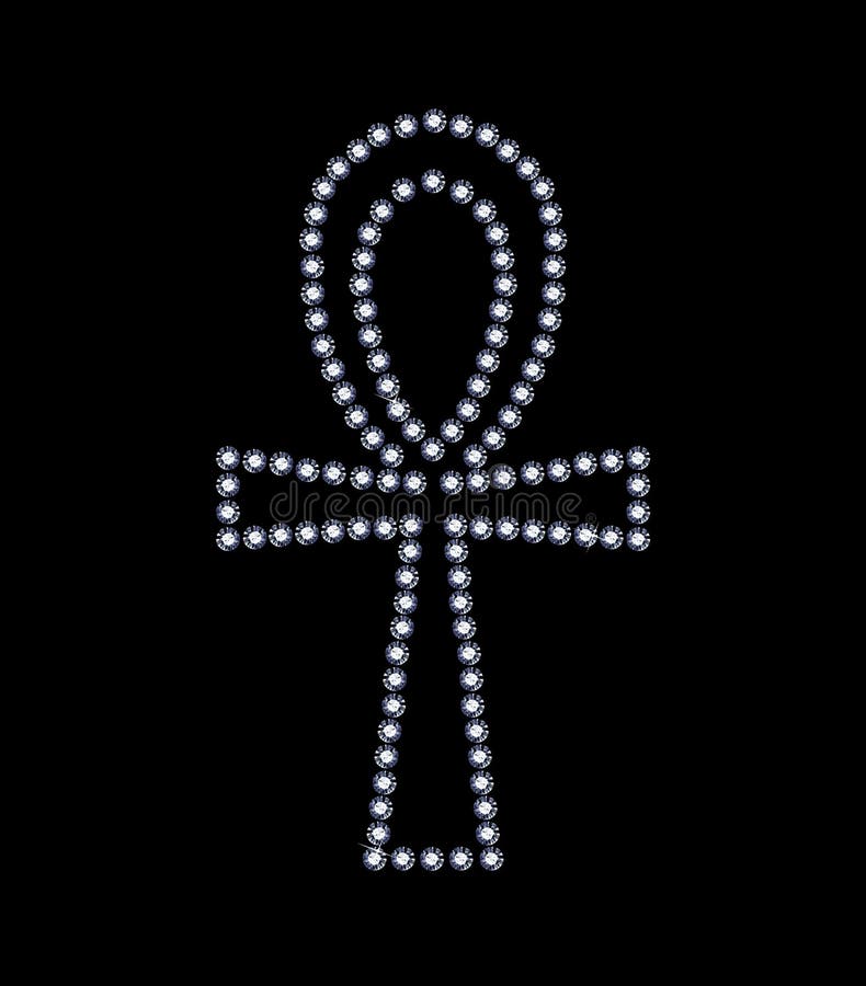 Ankh made of shiny gems. Ankh made of shiny gems