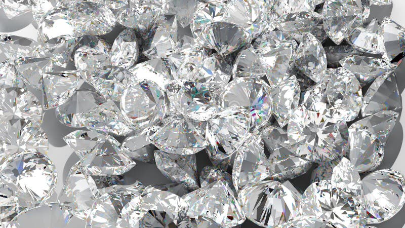 Diamond background. Large group of Jewels stock illustration