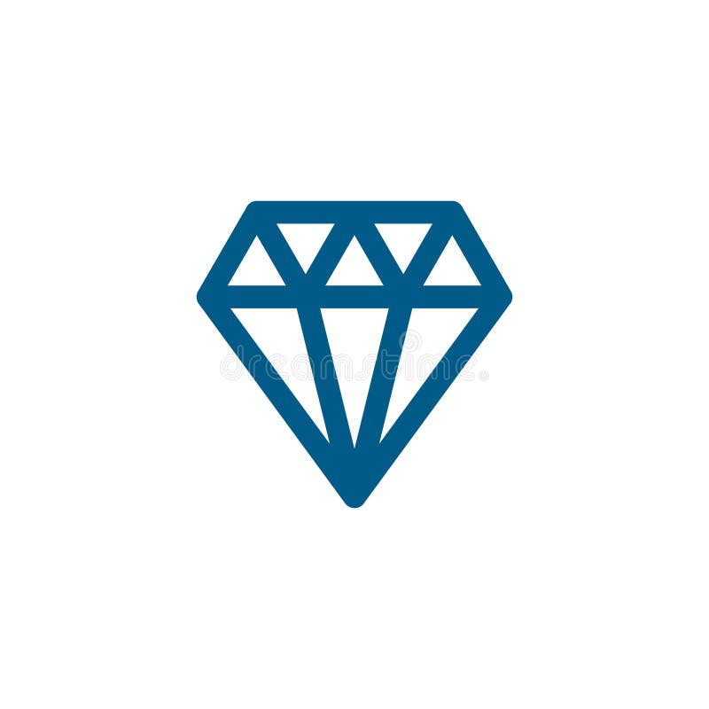 Diamond Icon in Flat Style Vector Icon for Apps, UI, Websites. Black ...