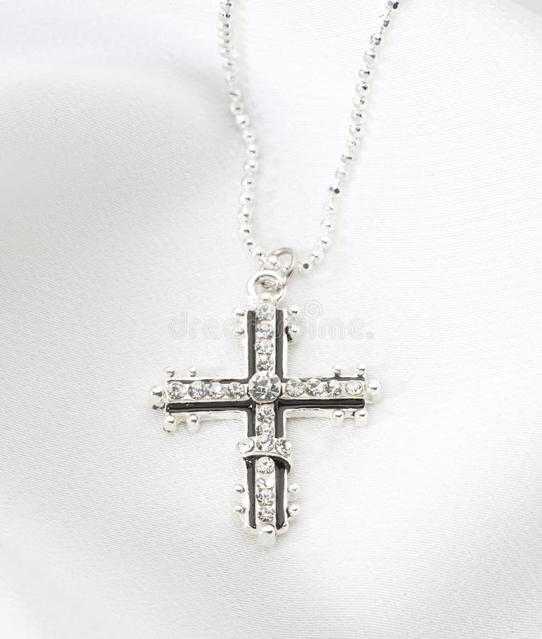 Diamond cross necklace