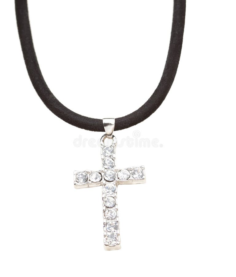 Diamond cross pendant and necklace