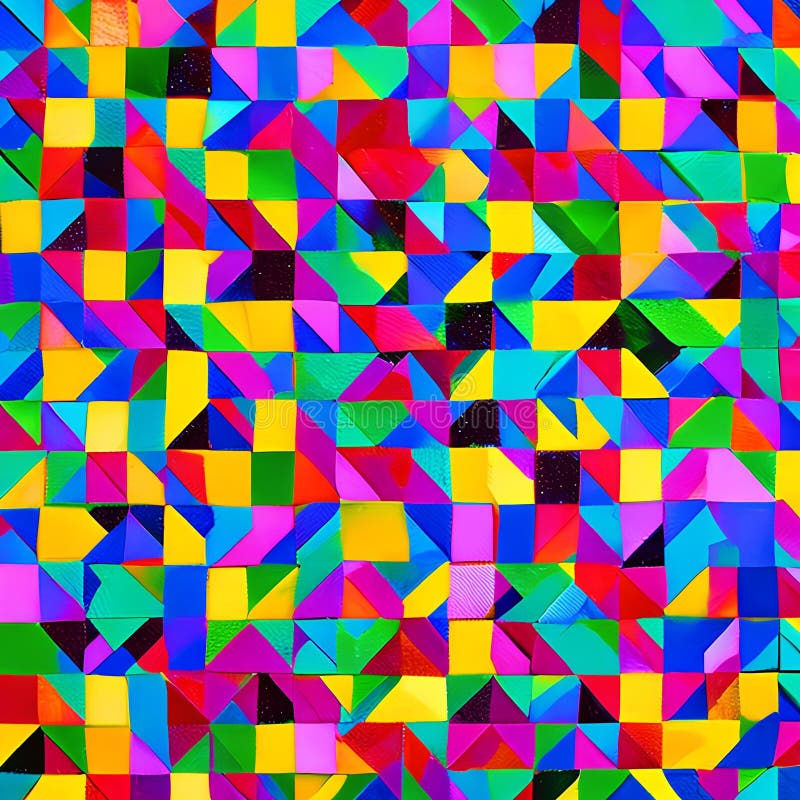 Diamond Dazzle: An image of a geometric pattern created with diamond shapes, in a dazzling array of bright and bold colors4, Gen royalty free stock images
