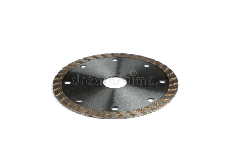 Diamond Disc for Grinding Machine Isolated on White Background. Stock