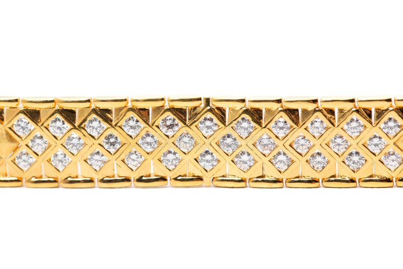 Diamond and gold bracelet stock photo. Image of abstract - 77921430