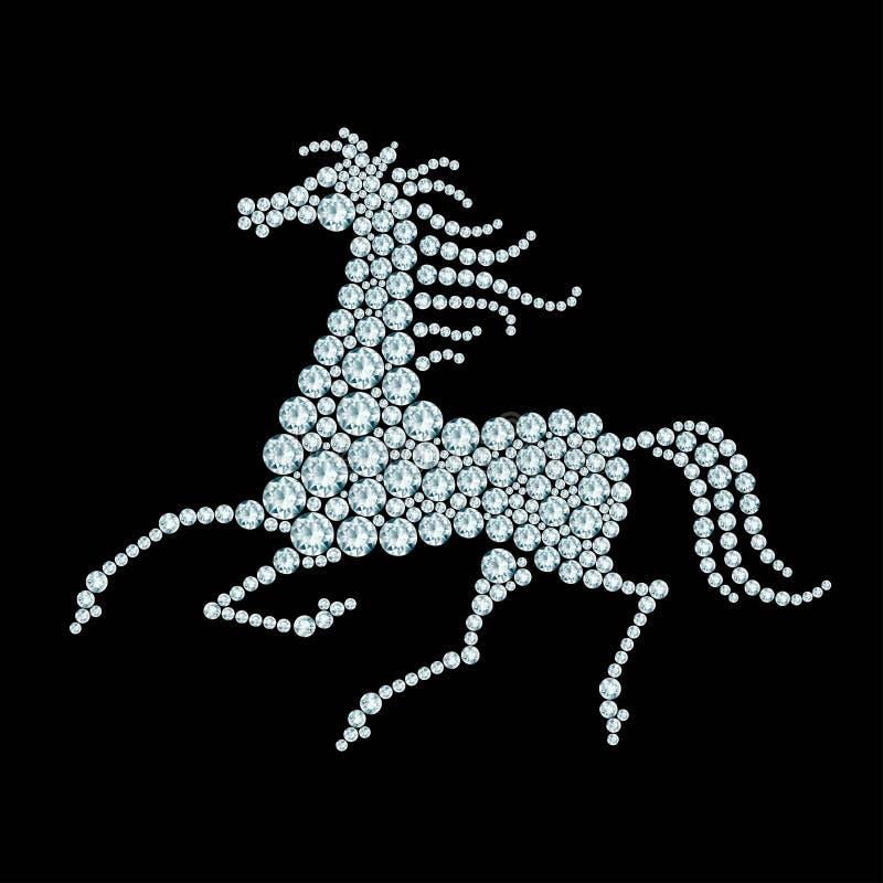 Diamond horse stock vector. Illustration of rich, ornament - 36388759