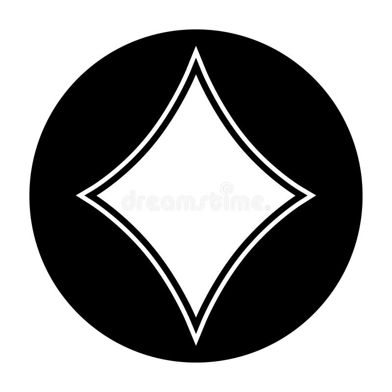 Diamond Icon Black and White Vector Illustration Stock Vector