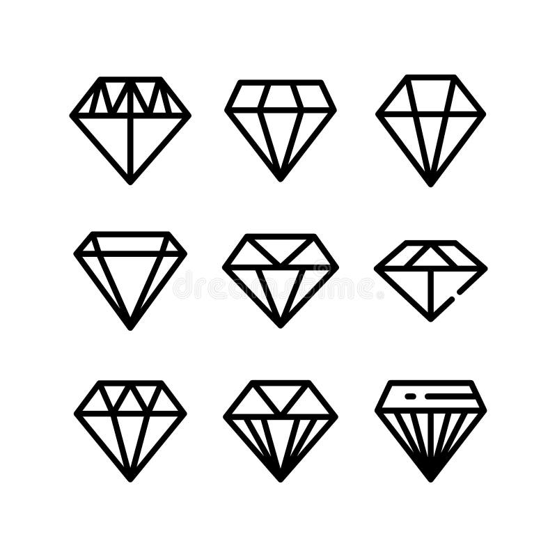 Diamond Icon or Logo Isolated Sign Symbol Vector Illustration Stock ...