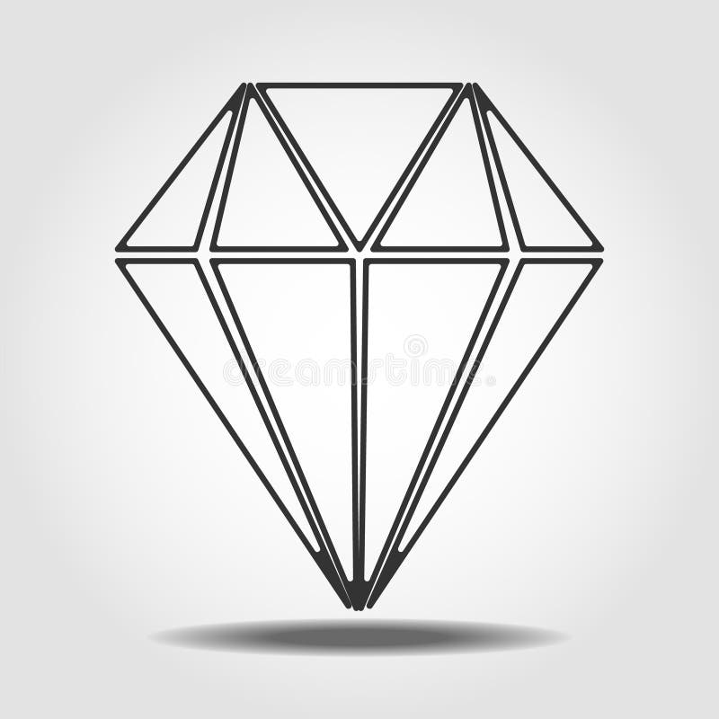 Diamond Icon Vector Symbole plat simple Ligne parfaite illustration de pictogramme sur le fond blanc EPS10 illustration stock Diamond Icon Vector Symbole plat simple Ligne parfaite illustration de pictogramme sur le fond blanc EPS10 illustration stock