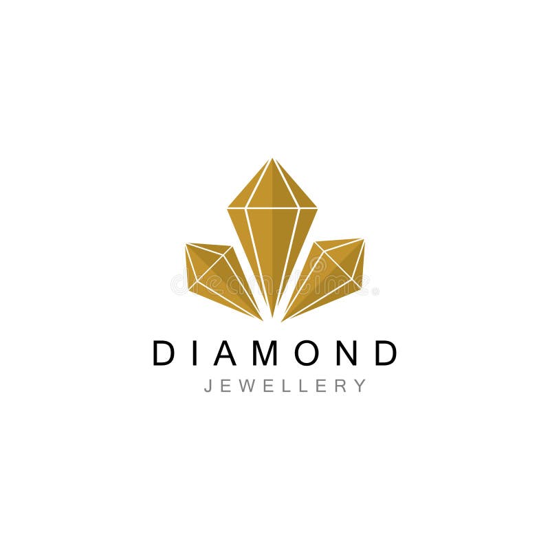 Diamond Jewellery Logo Design Vector Template. Stock Vector