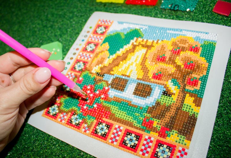 Diamond Mosaic Modern Needlework. DIY Kit for Making a Shining