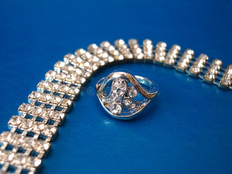 Diamond necklace with ring