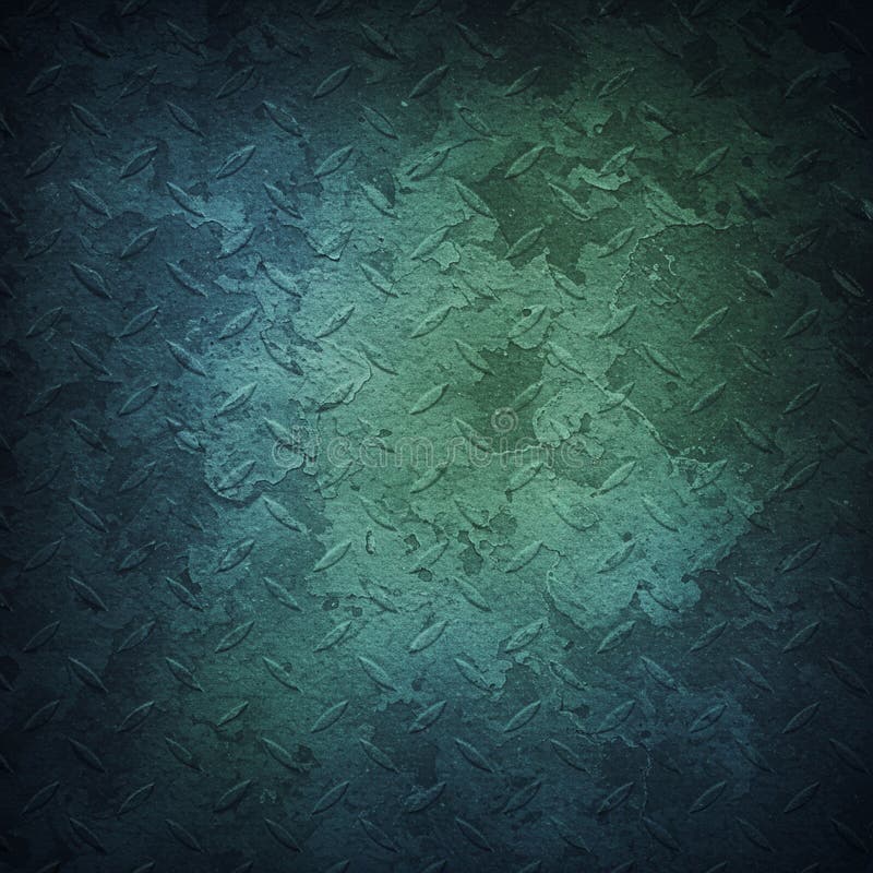 Diamond plate texture features a repeating pattern of raised diamonds on a metallic royalty free illustration