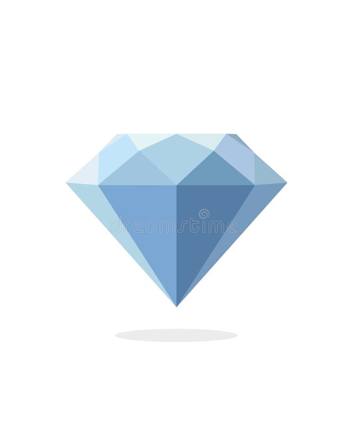 Diamond polygon image, low poly for 3d logos and icons. stock illustration