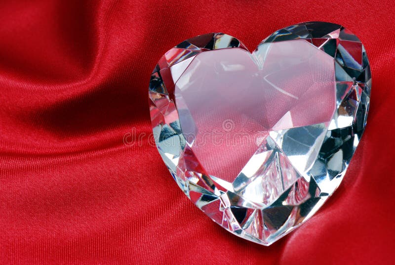 Diamond on red silk stock image. Image of silk, exclusive 5915651