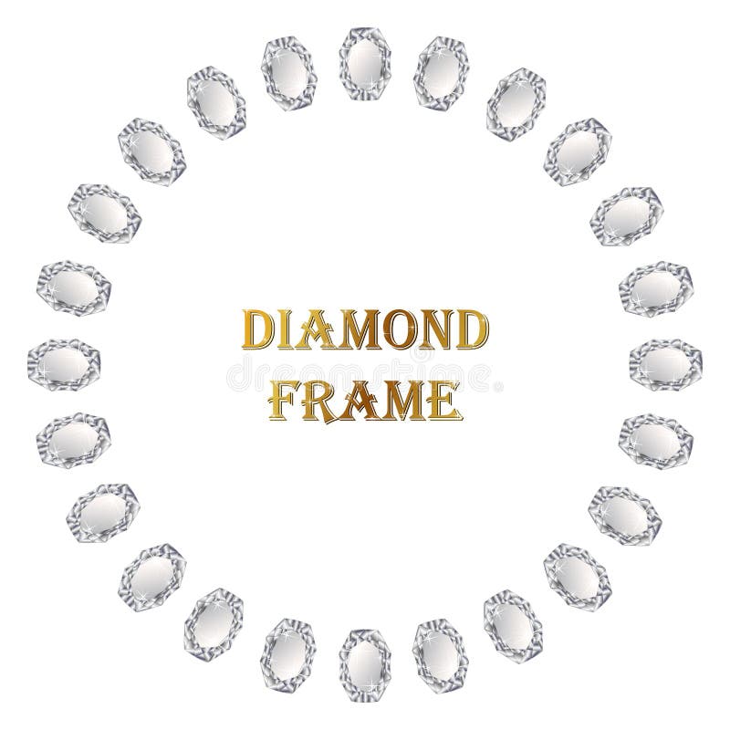 Diamond round frame stock vector. Illustration of jewel 70820246