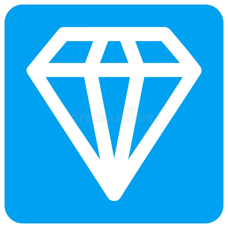 Diamond Rounded Square Raster Icon Stock Illustration - Illustration of ...