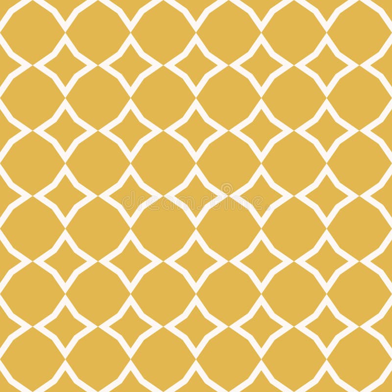 Diamond seamless pattern. Yellow and white geometric ornament. Vector texture