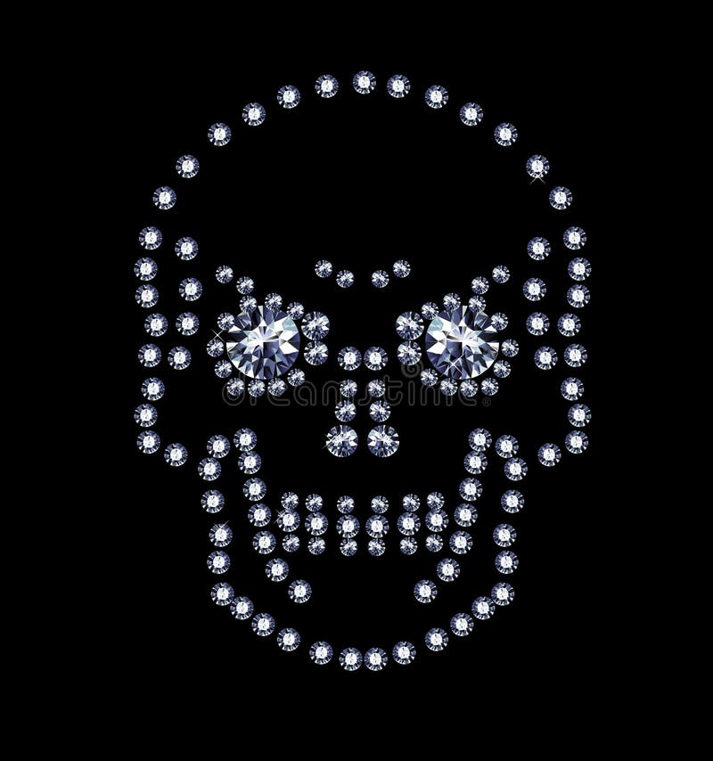 Diamond Skull vector illustratie. Illustration of juweel 34292157