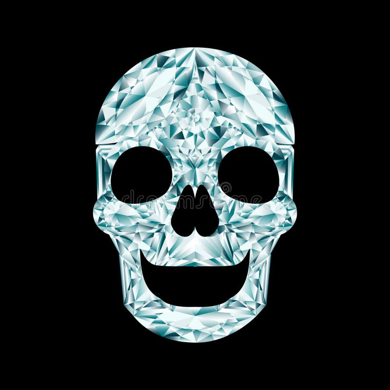 Diamond skull stock vector. Illustration of glow, black 77913748