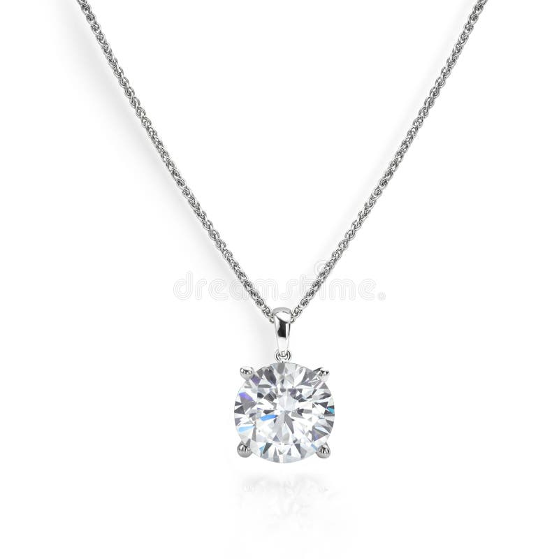Diamond Solitaire Necklace on Chain