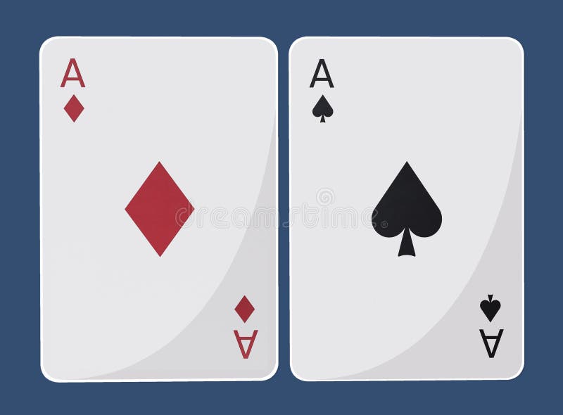 Diamond and Spade Ace Cards Stock Illustration Illustration of betting, lucky 130168265