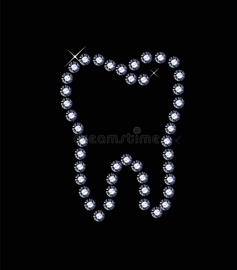 Diamond Tooth stock vector. Illustration of dental, expensive 34504917
