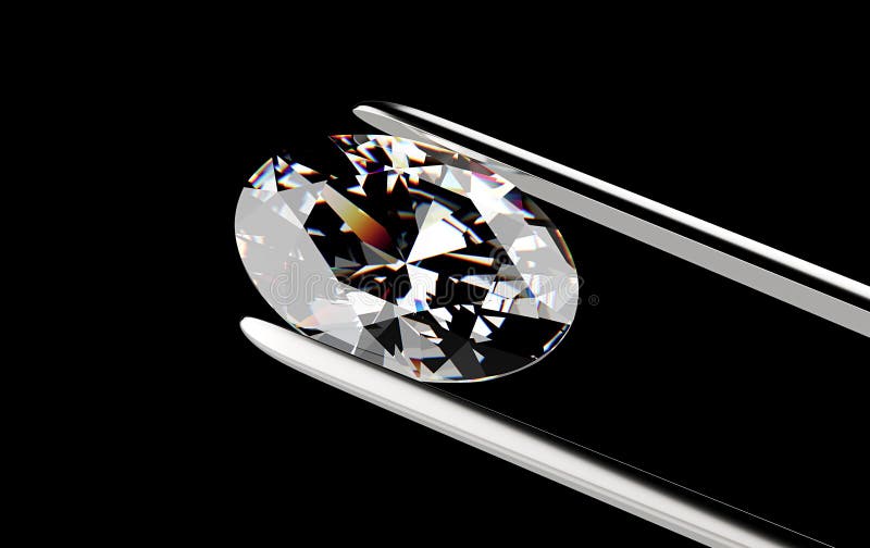 Diamond in the tweezers stock illustration Diamond in the tweezers stock illustration