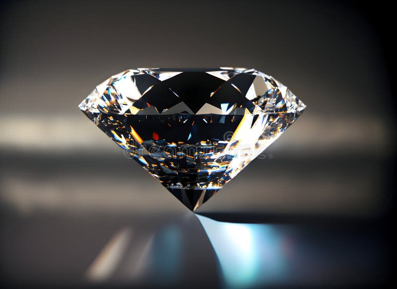 Diamond on a white background. 3d rendering. computer generated image royalty free stock photos