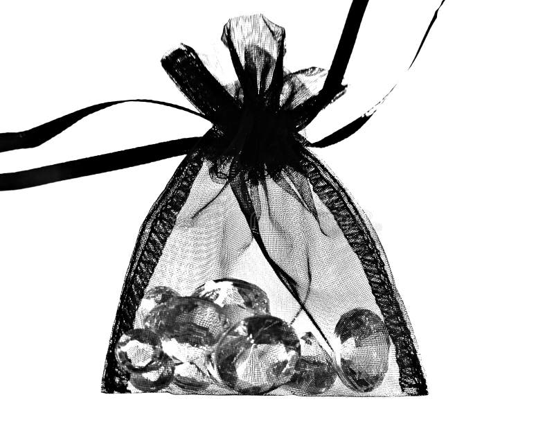 Diamonds in bag stock image. Image of expensive, purse 11971455