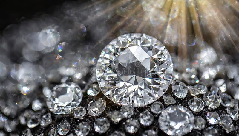 Diamonds can be used for background or wallpaper, backdrop; so beautiful and refreshing, Generated AI stock illustration
