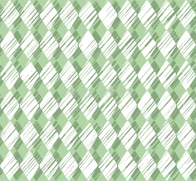 Diamonds, pattern shading, green seamless background, vector. stock illustration