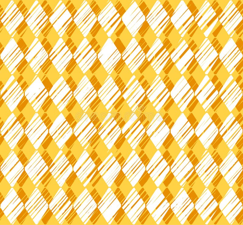 Diamonds, Pattern, Shading, Yellow, Seamless Background, Vector. Stock Vector Illustration of