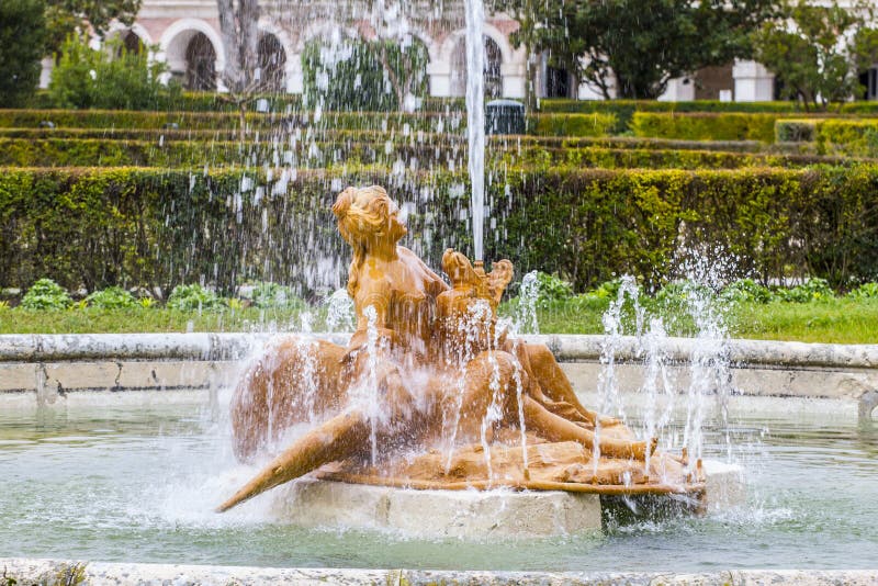 Diana.Ornamental fountains of the Palace of Aranjuez, Madrid, Sp